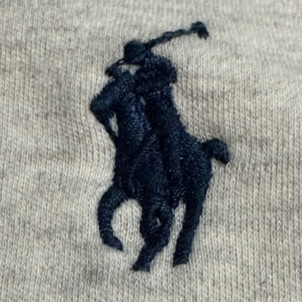 Polo Ralph Lauren Classic‎ Fit Men's Shirt Heather Gray Blue Logo Short Sleeve L